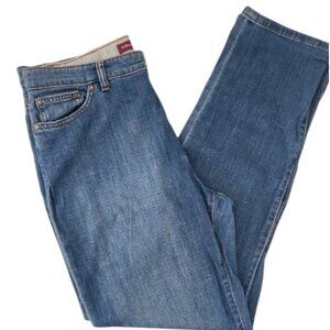 IZOD Women’s "Be Skinny" Straight Leg Jeans Sz 14 High Rise Cotton Lycra Stretch